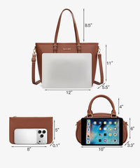 Montana West Minimalist 3-Piece Handbag Set in BR 