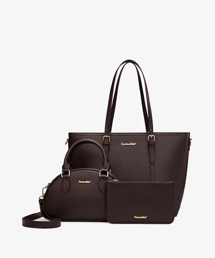 Montana West Minimalist 3-Piece Handbag Set in CF