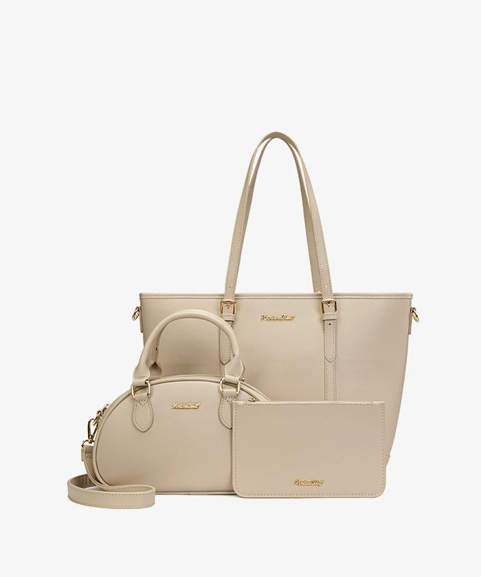 Montana West Minimalist 3-Piece Handbag Set in KH