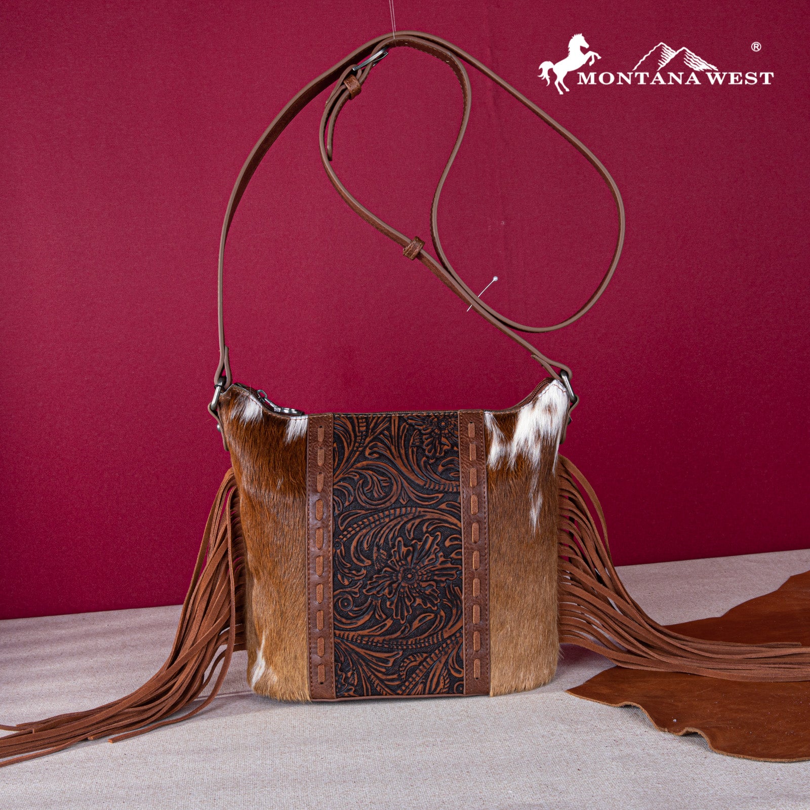 Montana West Hair-On Cowhide Tooled Concealed Carry Purse - Montana West World