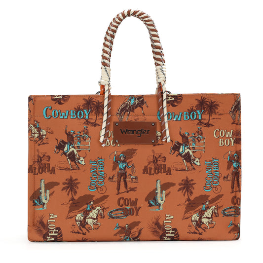 Cow Print Accented Wrangler Concealed Carry Crocodile Pattern Tote/Cro –  Dani Morgans