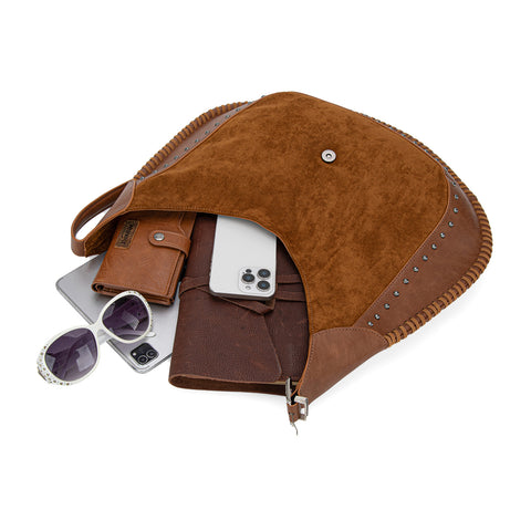 Pre-sale Montana West Studded Whipstitch Hobo Bag