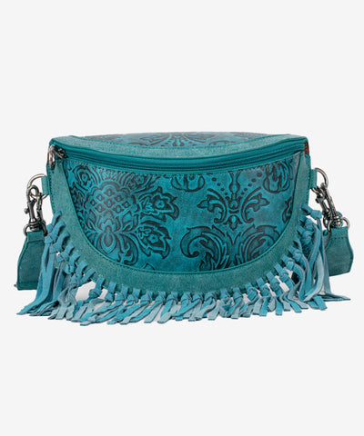 Montana West Floral Embossed Fringe Fanny Pack - Montana West World