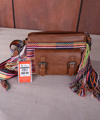 Montana West Knit Fringe Crossbody Bag