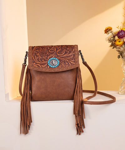 Montana West Tooled Concho Crossbody