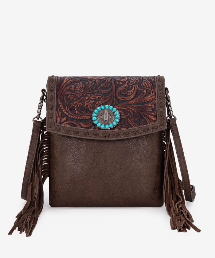 Montana West Tooled Concho Crossbody - Montana West World