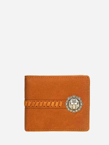 Montana West Genuine Leather Spiritual Concho Men's Wallet - Montana West World