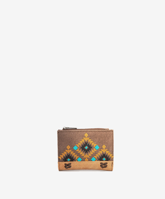 Montana_Aztec_Embroidered_Wallet Coffee