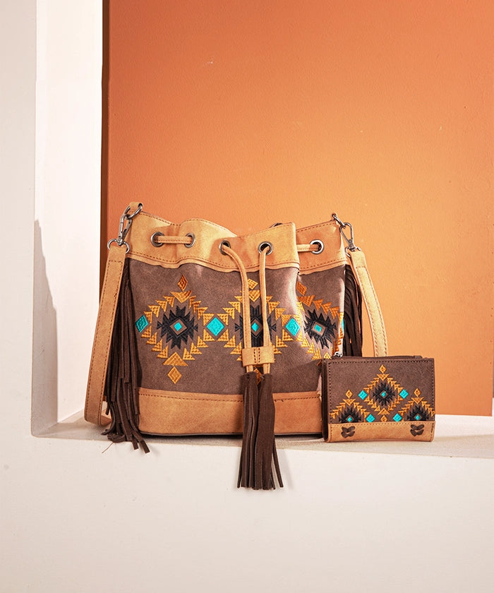 Montana_Aztec_Fringe_Bucket_Bag_Set_Coffee