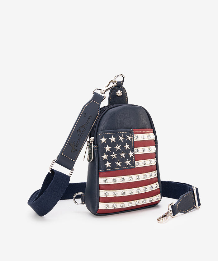 Montana_West_American_Patriotic_Sling_Bag-Navy