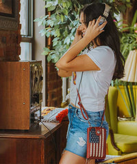 Montana West American Pride Phone Purse Red