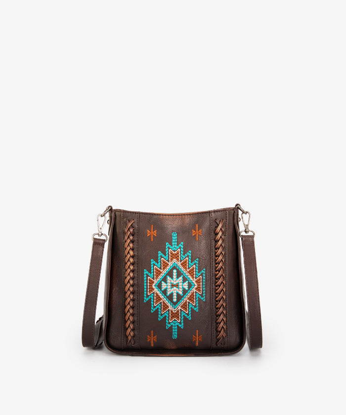 Montana West Aztec Crossbody Bag Coffee