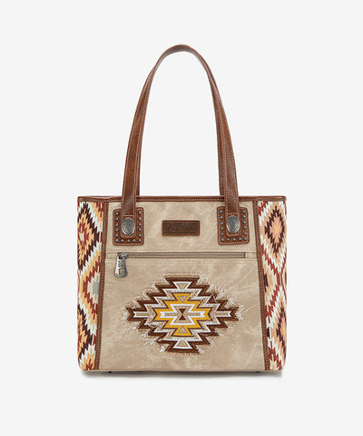 Montana West Aztec Denim Concealed Carry Tote Jean