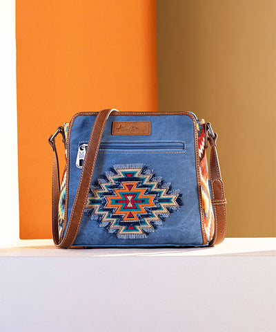 Montana West Aztec Denim Crossbody Bag Jean