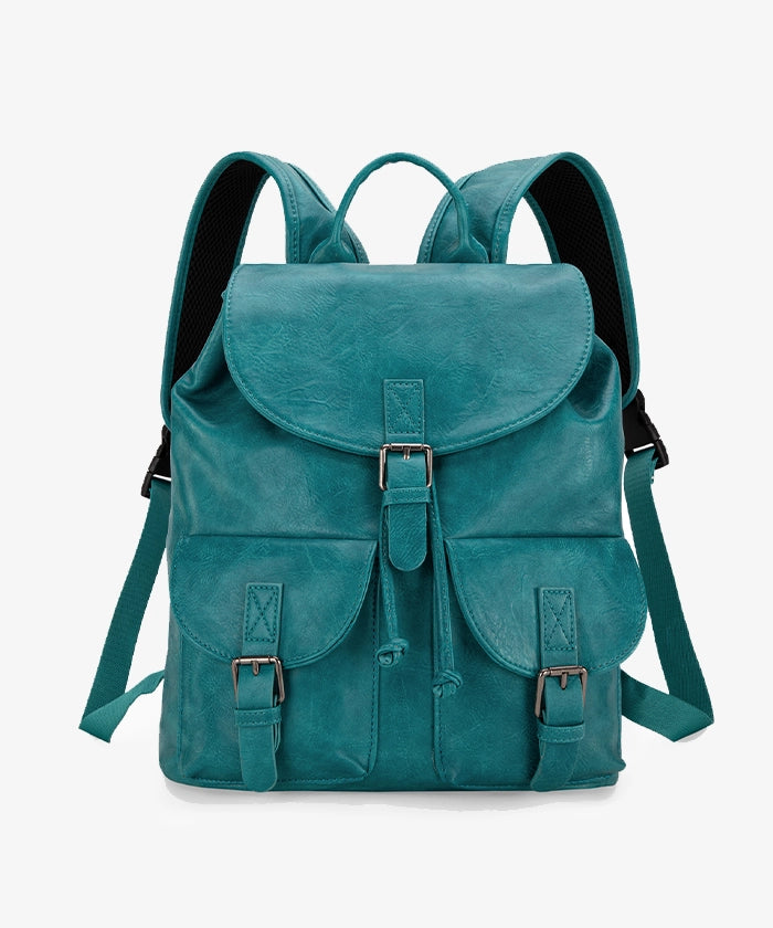 cute teal backpack leather Montana West Buckle JEAN MODELLO_11391-06622-OS Women's Mini Leather Backpack Genuine leather backpack Length:7’4″