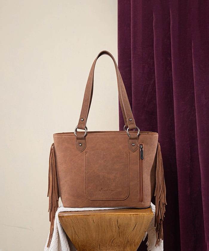 Montana_West_Cut-out_Fringe_Concealed Carry Tote_Bag_Brown