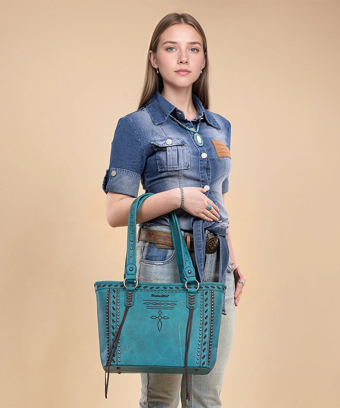 Montana_West_Diamond_Cross_Stitch_Concealed_Carry_Tote_Bag_Turquoise