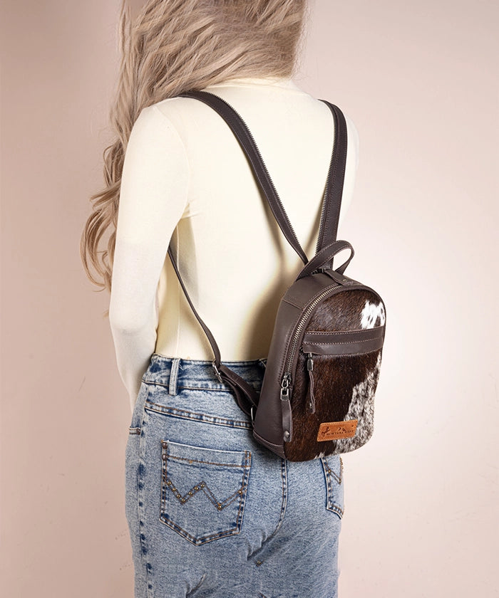 Montana West Genuine Leather Hair-On Sling Bag Coffee