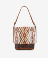 Montana West Sequined Aztec Shoulder Bag Brown 