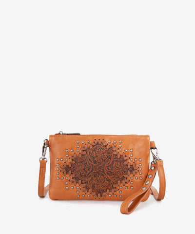 Montana_West_Tooled_Studded_Wristlet_Brown