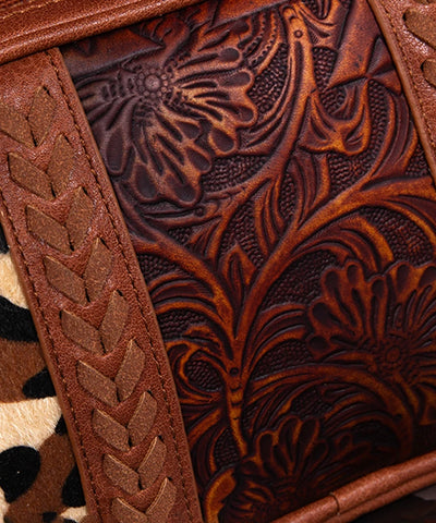 Montana West Tooled Whipstitch Crossbody Bag Leopard