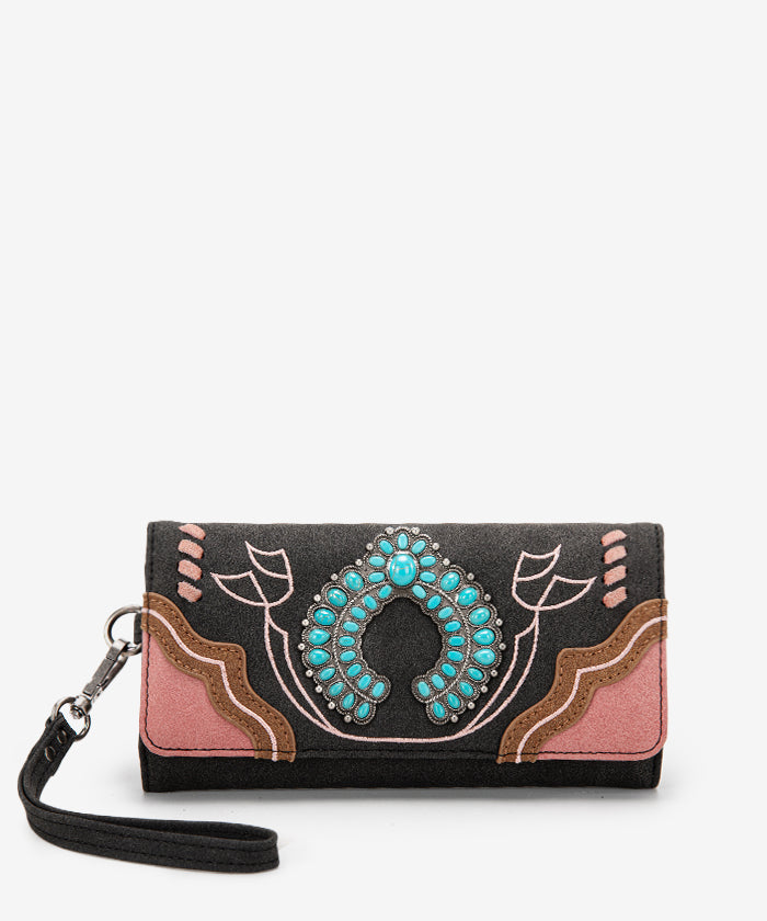 Montana_West_Turquoise_Concho_Wristlet_Black