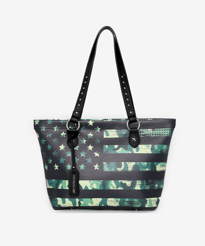 Montana_West_US_Flag_Design_Tote_Bag_Black