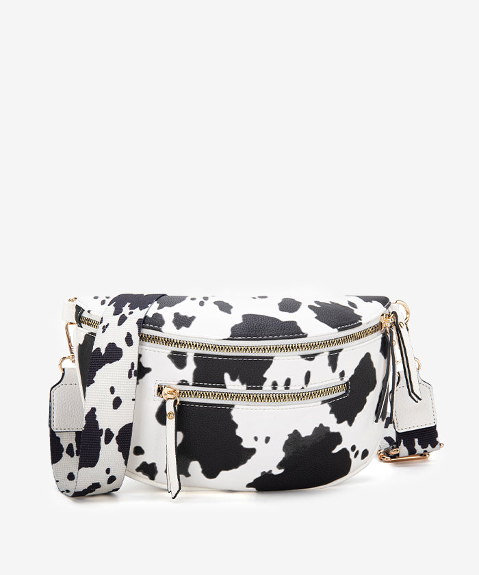 Montana_West_Zippered_Cow_Print_Belt_Bag_Black