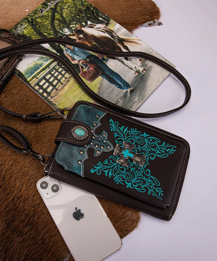 Montana West Western Phone Purse Crossbody Bag