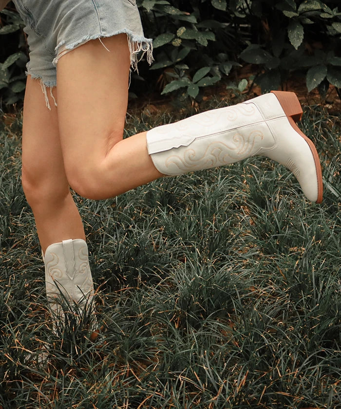 Women's Bright Side Embroidered Round Toe Western  Boots