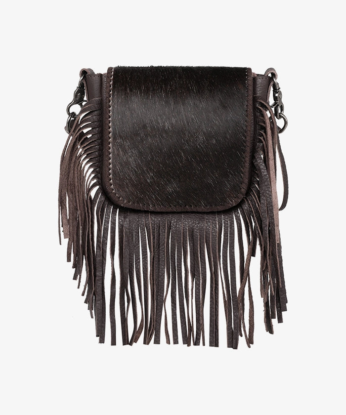 Montana West Genuine Leather Hair-On Fringe Crossbody Bag - Montana West World