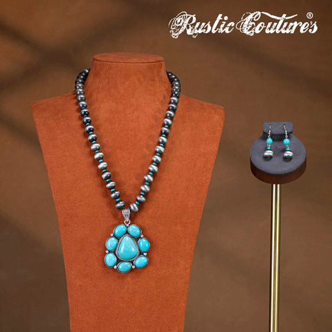 Rustic Couture's® Bohemian Jewelry Sets Pendant Necklace Earrings