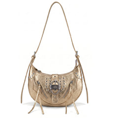 Rock & Republic Metallic Grommet Shoulder Bag