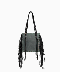 Montana West Real Leather Bohemian Fringe Concealed Carry Tote - Montana West World