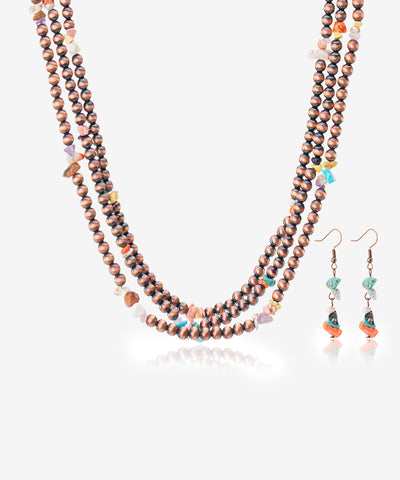 Rustic_Couture's_Beaded_Layered_Necklace_Earrings_Set_Multi