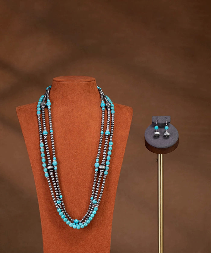 Rustic_Couture's_Turquoise_Bohemian_necklace_earrings_set