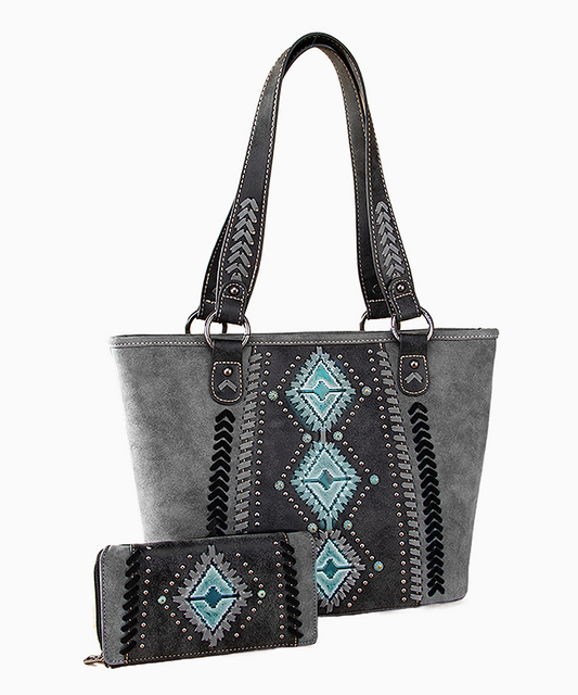 Sale_Aztec_Embossed_Whipstitch_Concealed_Carry_Tote_Collection_MontanaWestWorld
