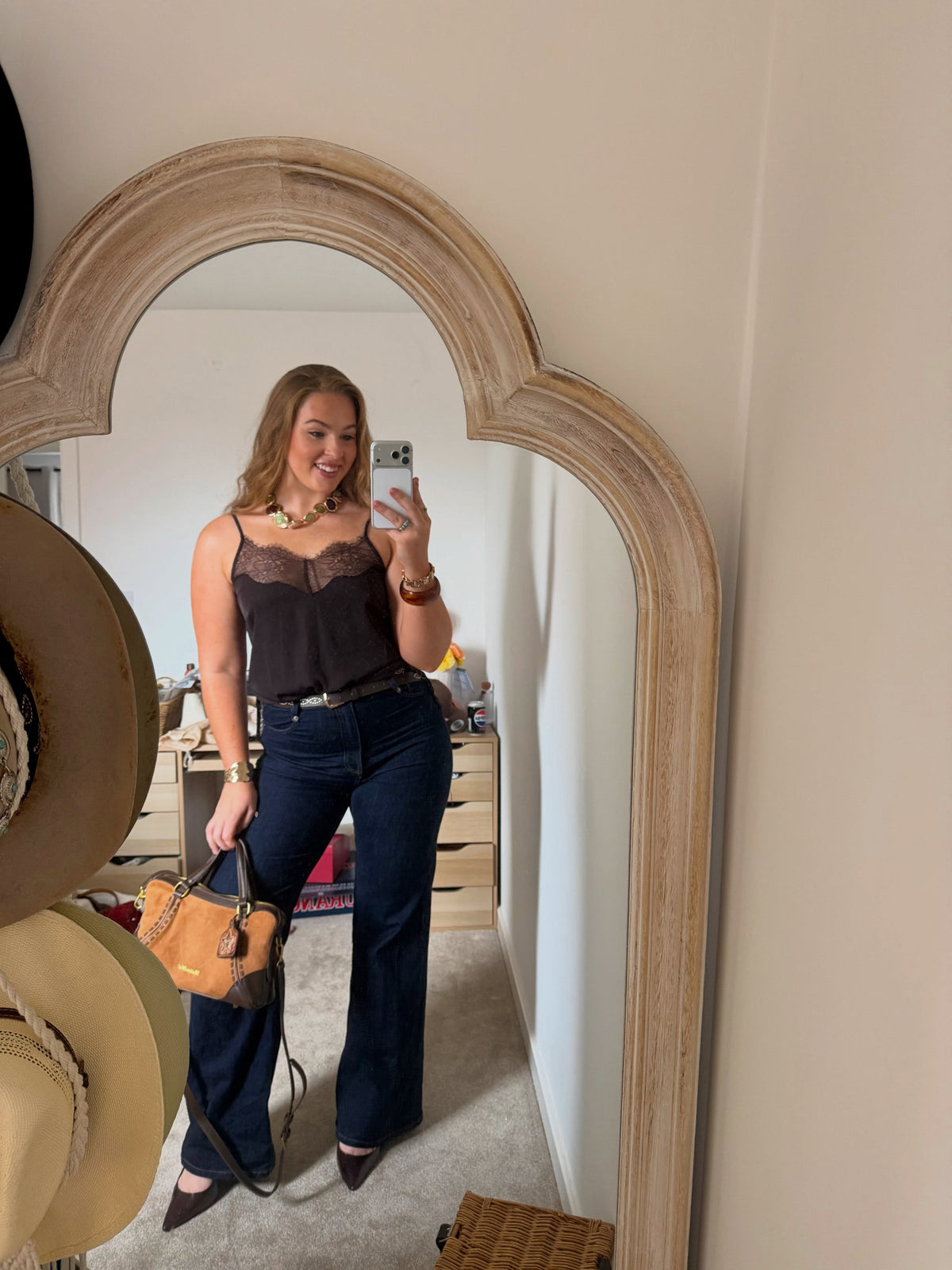 Top-Handle Crossbody Bag
