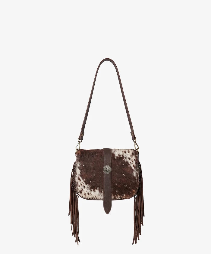Trinity Ranch Fringe Cowhide Crossbody Bag (Preorder)