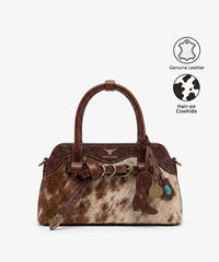 Trinity Ranch Genuine Leather Cowhide Satchel