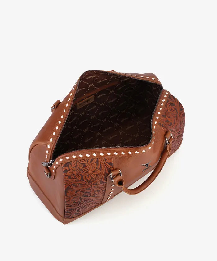 Trinity Ranch Western Leather Weekender Bag
