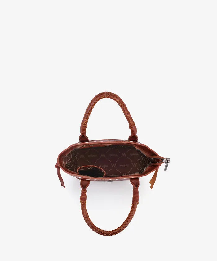 Trinity Ranch Genuine Leather Western Tooled Tote Bag