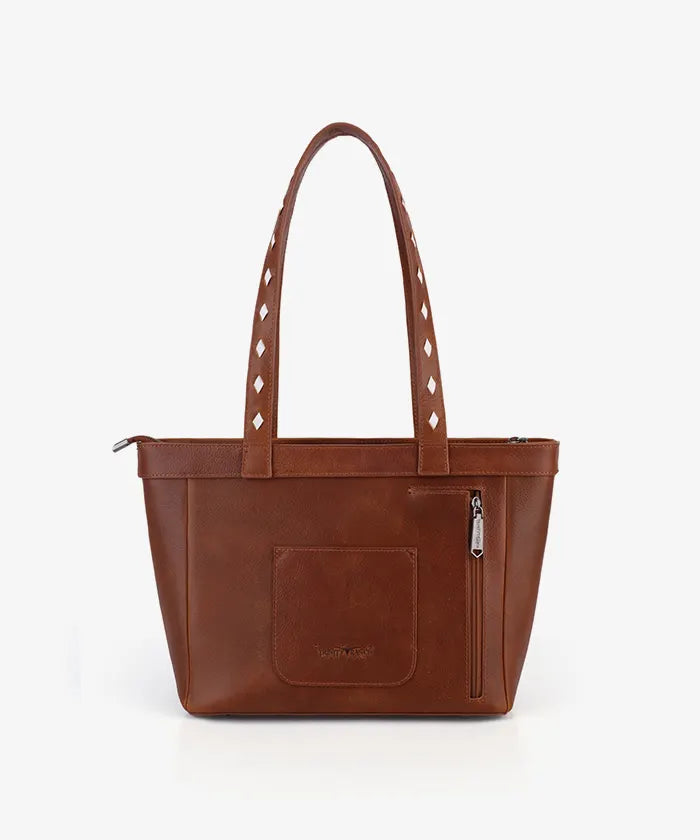 Trinity Ranch Western Tooled Concealed Carry Tote Bag