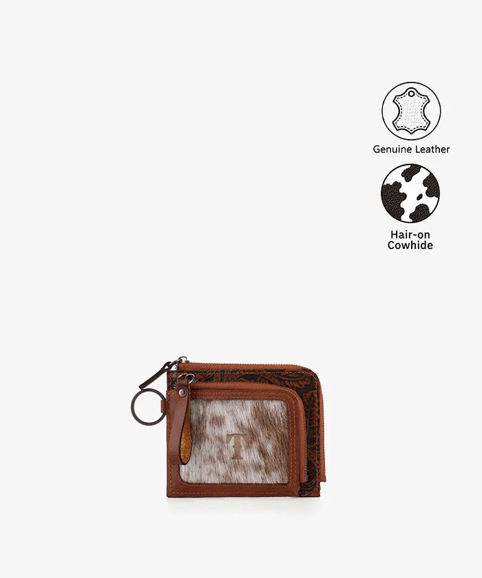Trinity Ranch Cowhide Zip Wallet
