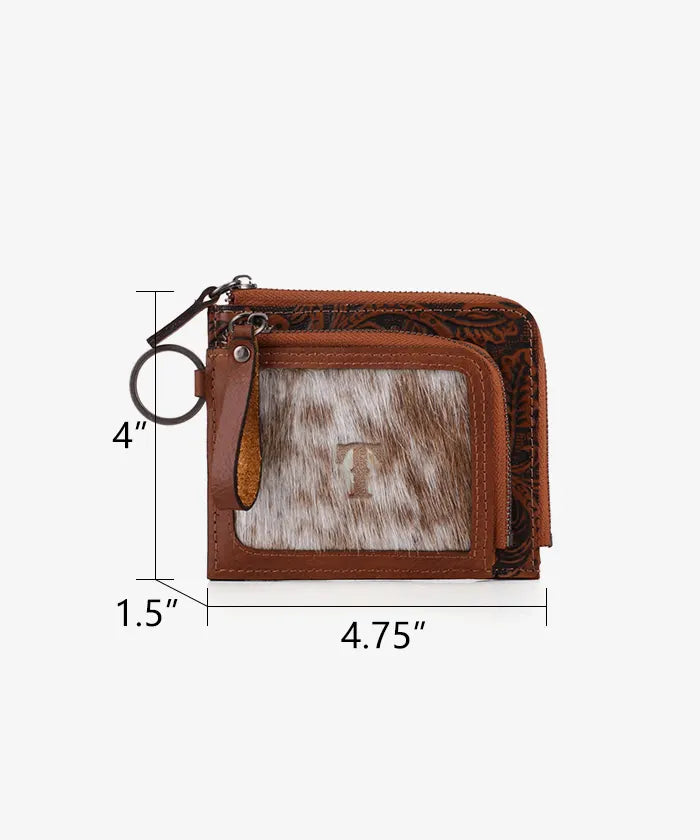 Trinity Ranch Cowhide Zip Wallet