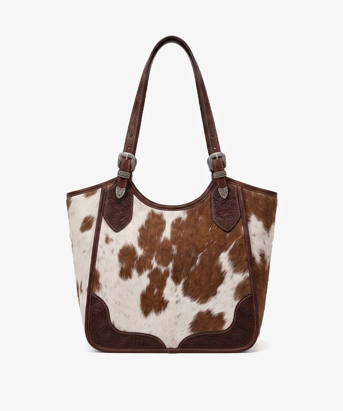Trinity Ranch Western Charm Cowhide Shoulder Tote