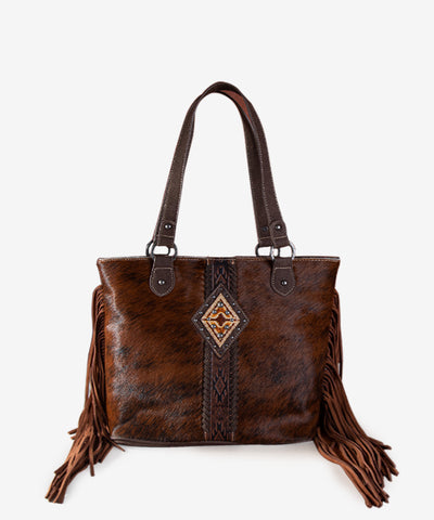 Trinity Ranch Genuine Cowhide Fringe Concealed Carry Purse