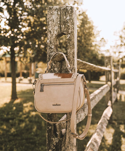 Trinity Ranch Hair-On Cowhide Saddle Crossbody Purse Set