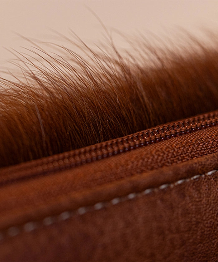 Trinity Ranch Hair-On Cowhide Saddle Shape Wallet
