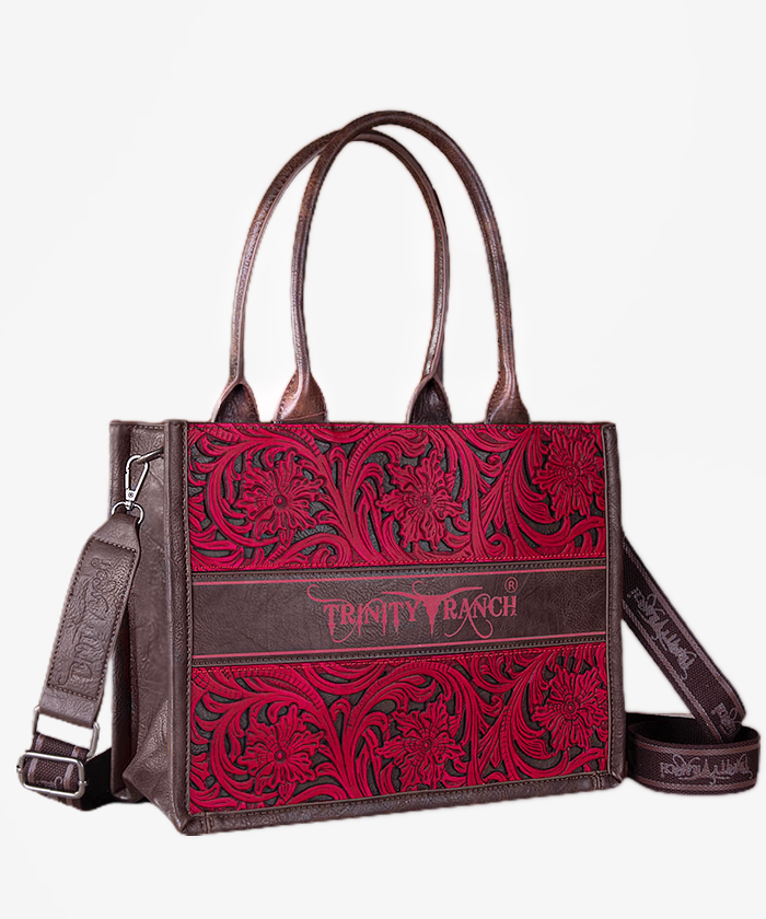Trinity Ranch Tooled Concealed Carry Tote - Montana West World